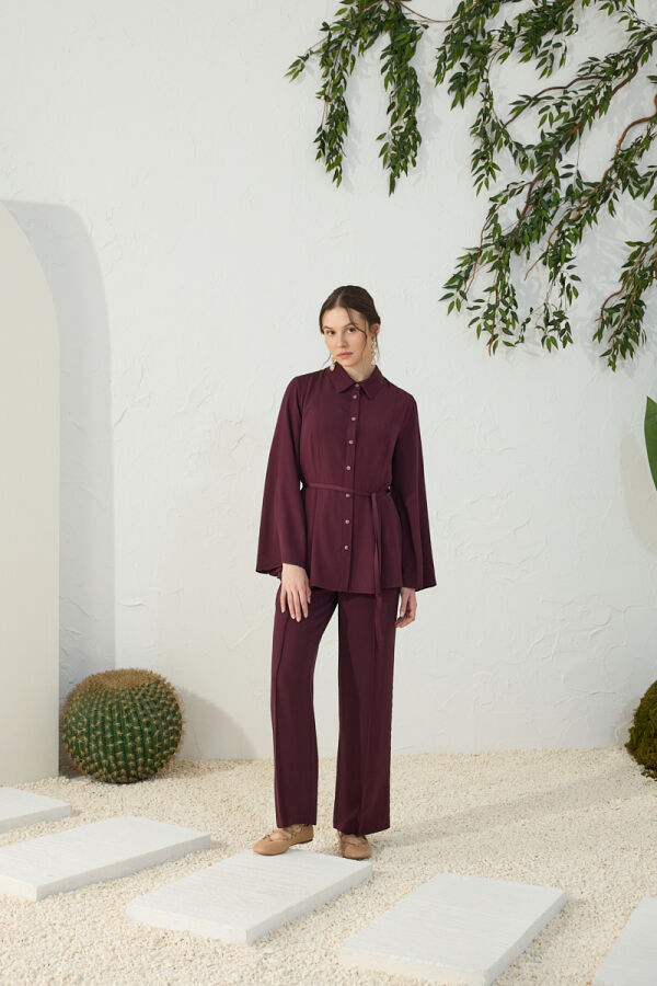 Mürdüm Viscon Pantolon - 1