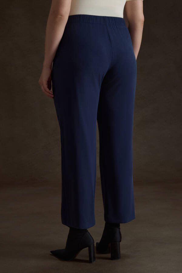 NAVY Beli Bağcıklı Tencel Pantolon - 5