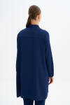 Navy Blue Flounced Button Detailed Tunic - 6