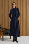 NAVY Tencel Elbise - 1