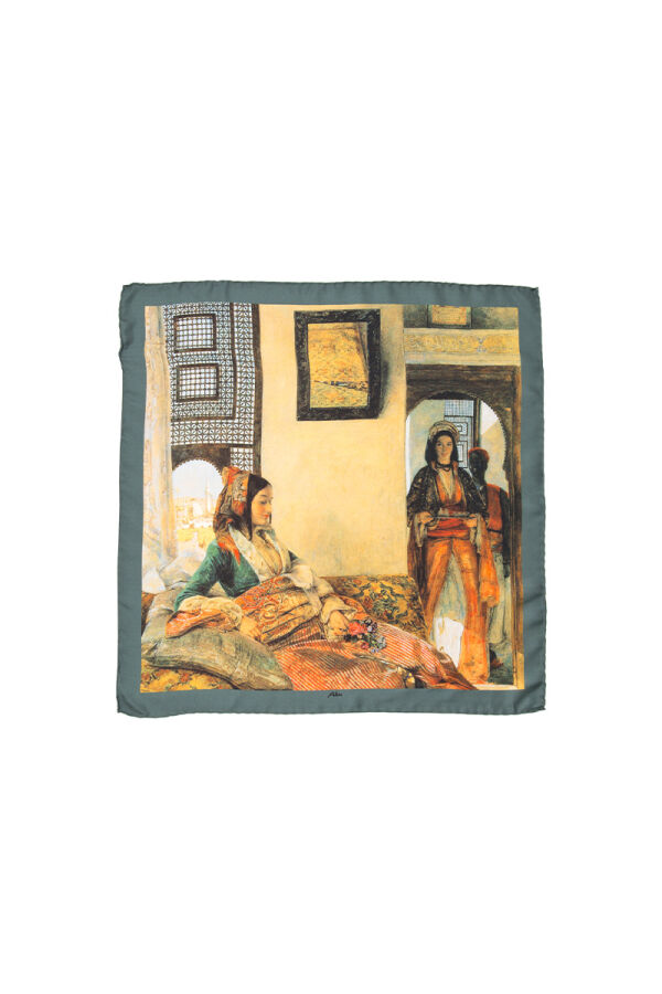 Renkli Aker Pano Eşarp - Aker