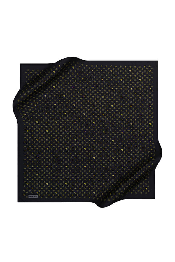 Renkli 90X90 Pierre Cardin Polyester Tivil Eşarp - 1