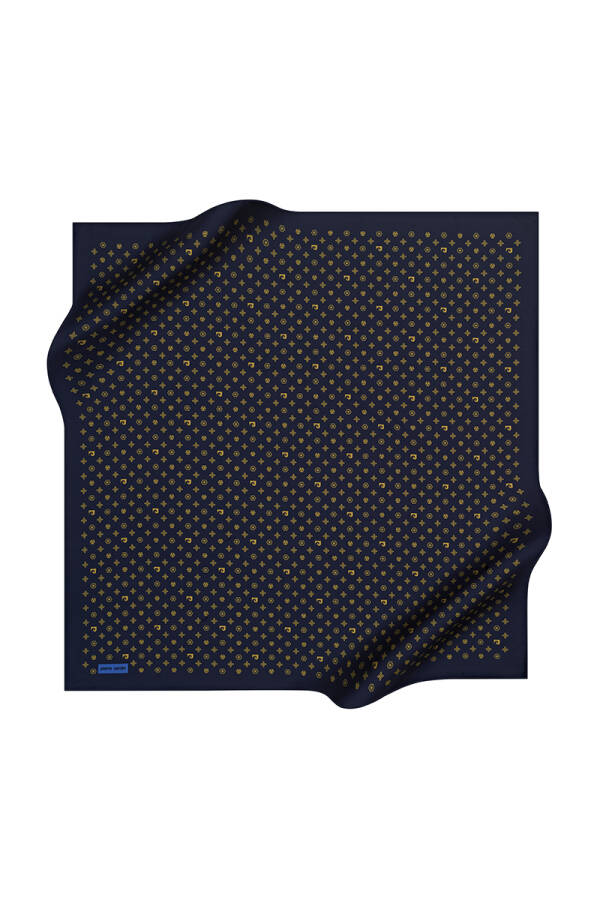 Logo Desenli 90X90 Pierre Cardin Polyester Tivil Eşarp - 1