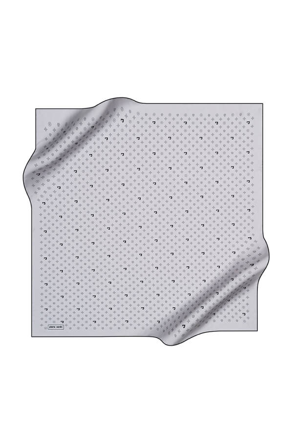 Renkli 90X90 Pierre Cardin Polyester Tivil Eşarp - 1