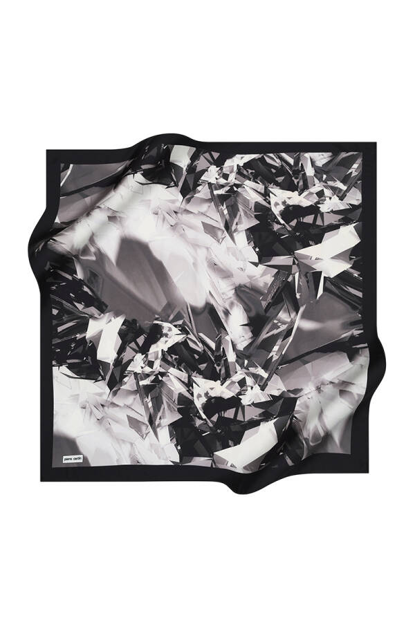 Geometrik Desenli 90X90 Pierre Cardin Polyester Tivil Eşarp - 1