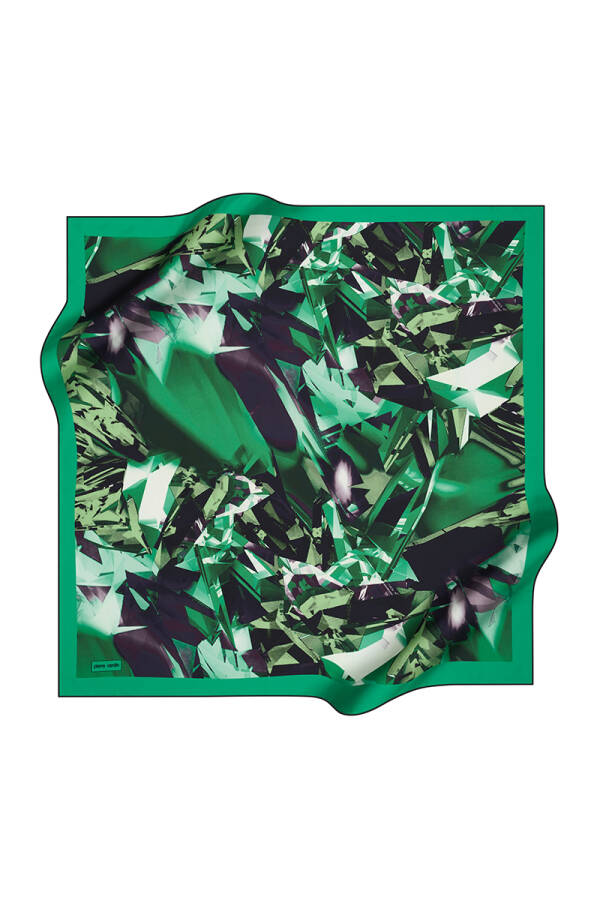 Geometrik Desenli 90X90 Pierre Cardin Polyester Tivil Eşarp - 1