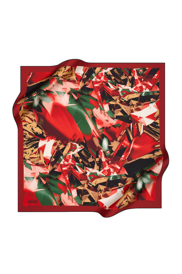 Geometrik Desenli 90X90 Pierre Cardin Polyester Tivil Eşarp - 1