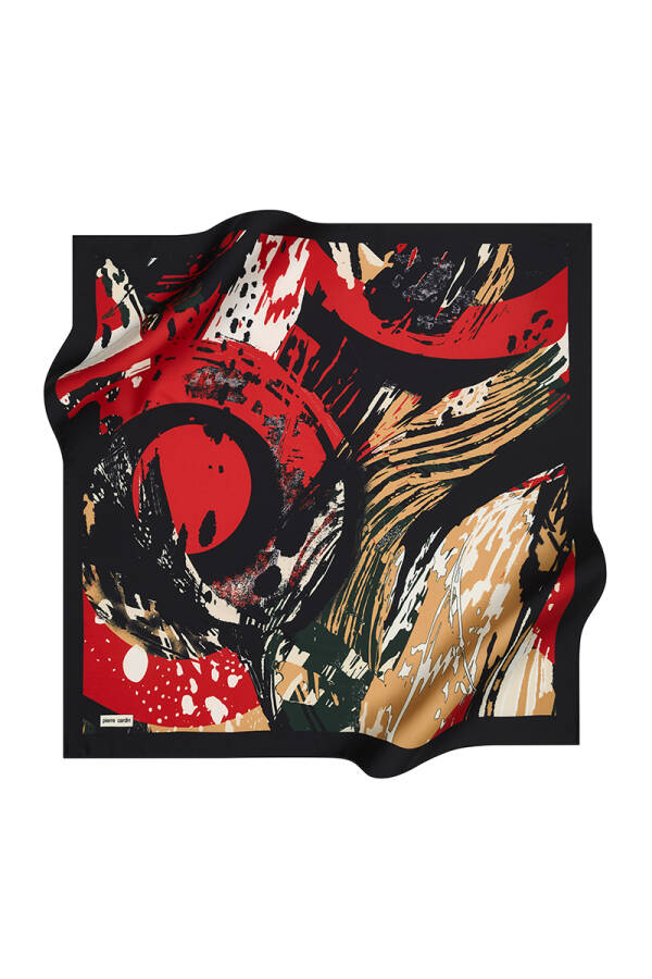 Fırça Desenli 90X90 Pierre Cardin Polyester Tivil Eşarp - 1