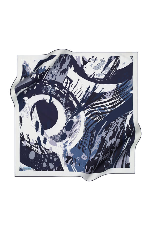 Renkli 90X90 Pierre Cardin Polyester Tivil Eşarp - 1