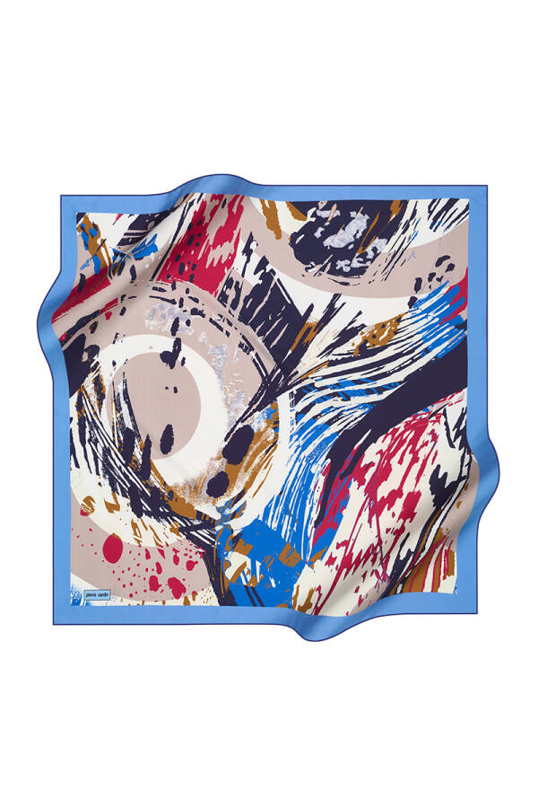 Fırça Desenli 90X90 Pierre Cardin Polyester Tivil Eşarp - 1