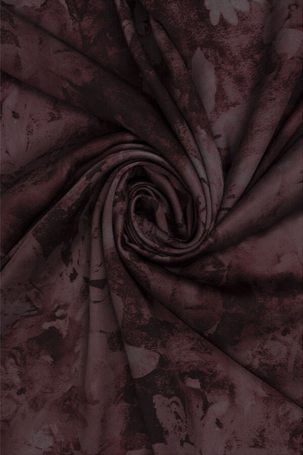 Pembe 100X100 İpek Krep Saten Eşarp - 2