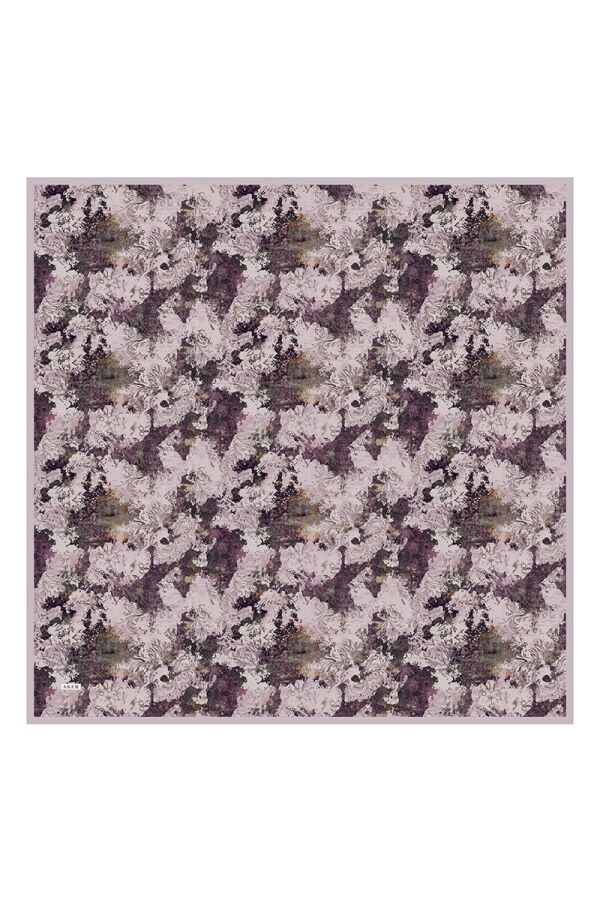 Pembe 110X110 İpek Krep Saten Eşarp - Aker
