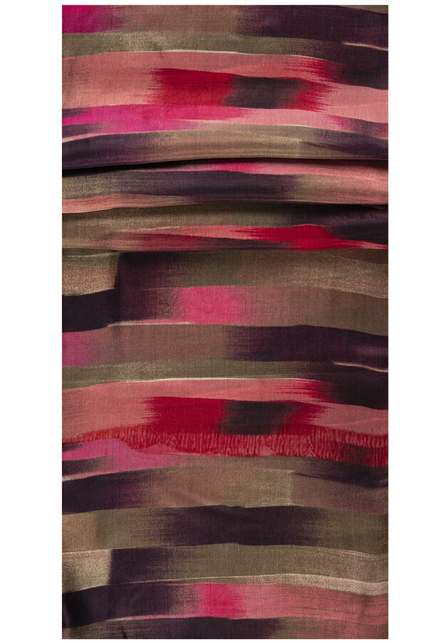 Pembe 65X195 İpek Vual Şal - Aker