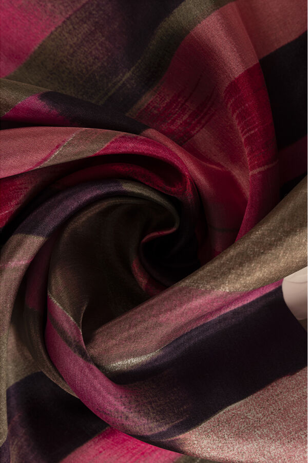Pembe 65X195 İpek Vual Şal - Aker (1)