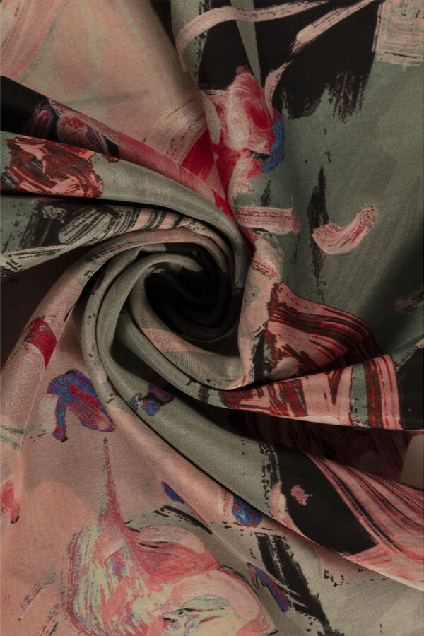 Pembe 75X200 İpek Koton Şal - 2