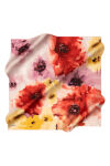 Pembe 90X90 İpek Koton Eşarp 