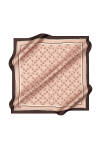 Pembe 90X90 İpek Krep Saten Eşarp - 2