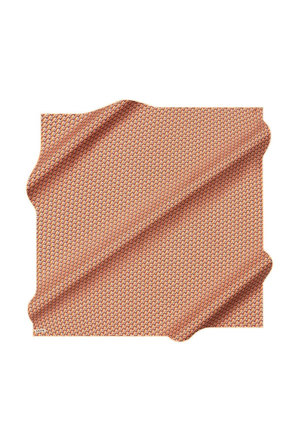 Pembe 90X90 İpek Krep Saten Eşarp - 1