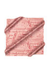 Pembe 90X90 İpek Krep Saten Eşarp - 1