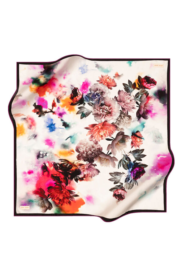 Pembe 90X90 İpek Krep Saten Eşarp - Pierre Cardin (1)