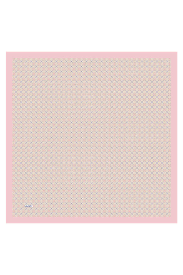 Pembe 90X90 İpek Twill Eşarp - 1
