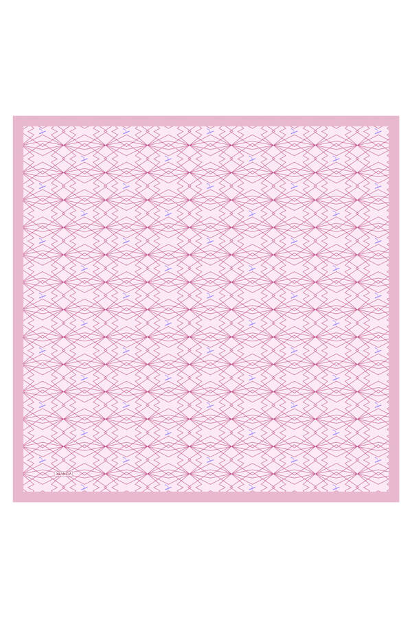 Pembe 90X90 İpek Twill Eşarp - ARANCIA
