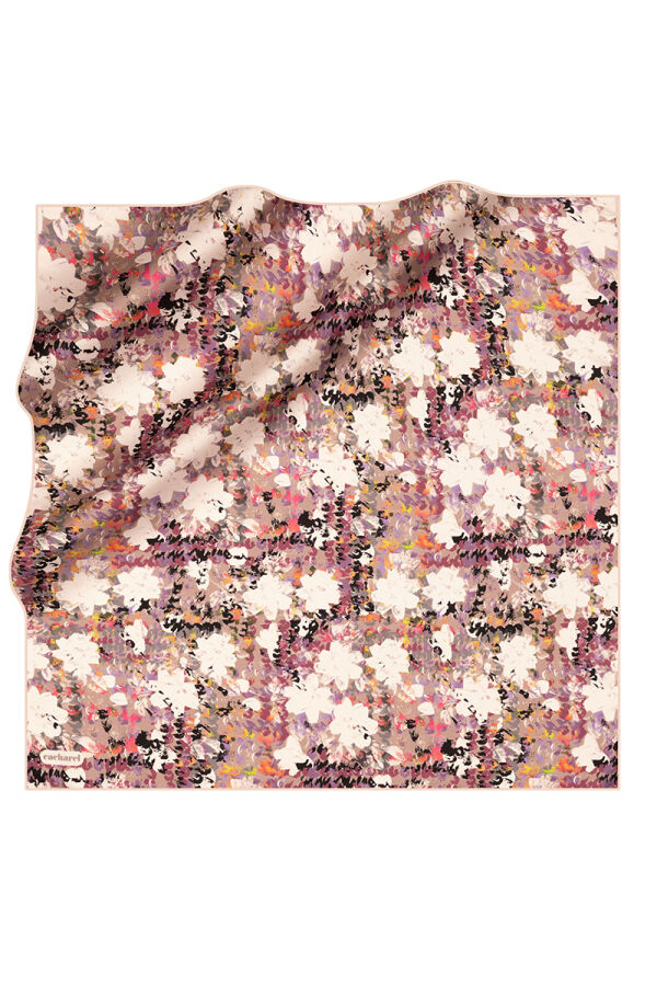 Pembe 90X90 İpek Twill Eşarp - Cacharel