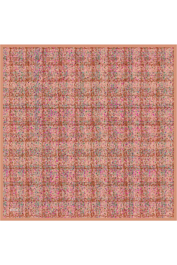 Pembe 90X90 İpek Twill Eşarp - Aker