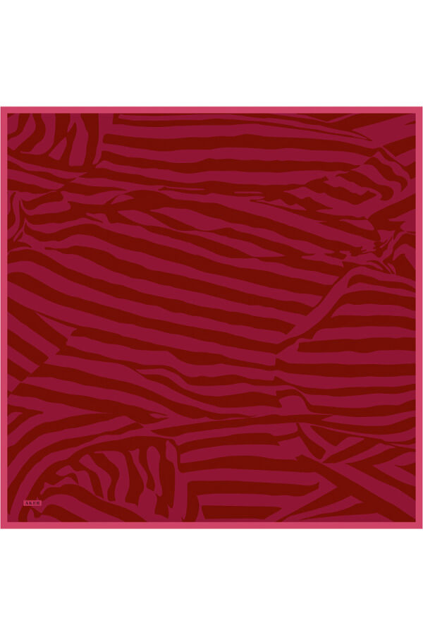 Pembe 90X90 İpek Twill Eşarp - Aker