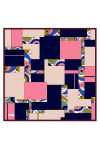 Pembe 90X90 İpek Twill Eşarp - 1