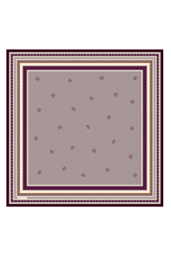 Pembe 90X90 İpek Twill Eşarp - Pierre Cardin