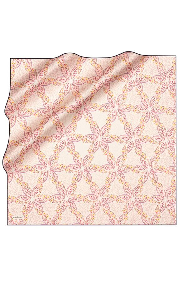 Pembe 90X90 İpek Twill Eşarp - 2