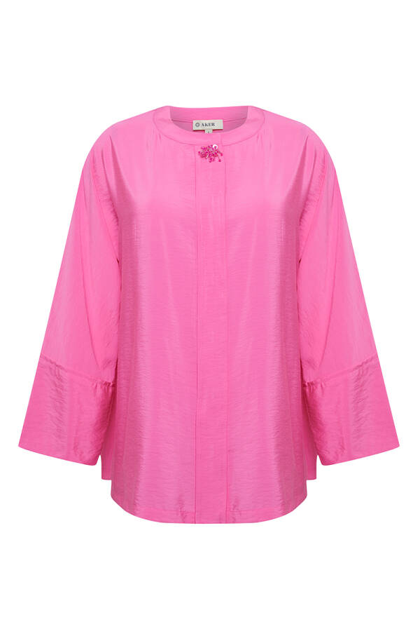 Pembe Rahat Kesim Bluz - 1