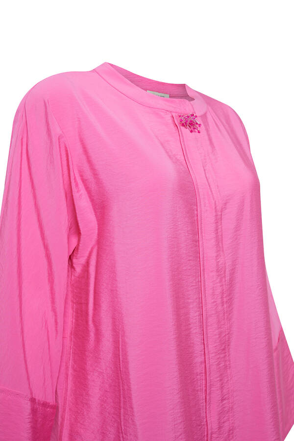 Pembe Rahat Kesim Bluz - 2