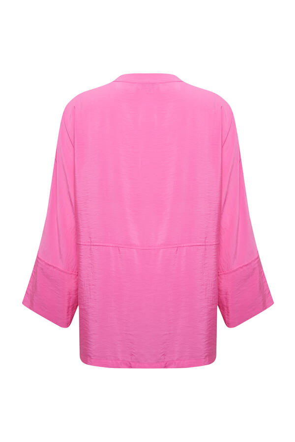 Pembe Rahat Kesim Bluz - 3