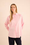 Pembe Sırtı Volan Detaylı Cotton Gömlek - 4