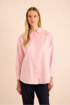 Pembe Sırtı Volan Detaylı Cotton Gömlek 