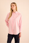 Pembe Sırtı Volan Detaylı Cotton Gömlek - 2