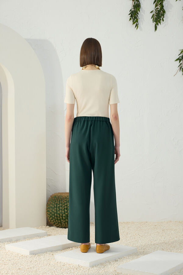 Petrol Beli Kemerli Pantolon - 7