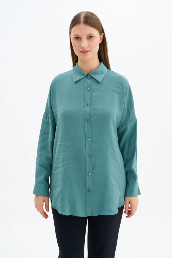 Petrol Cotton Bluz - 2