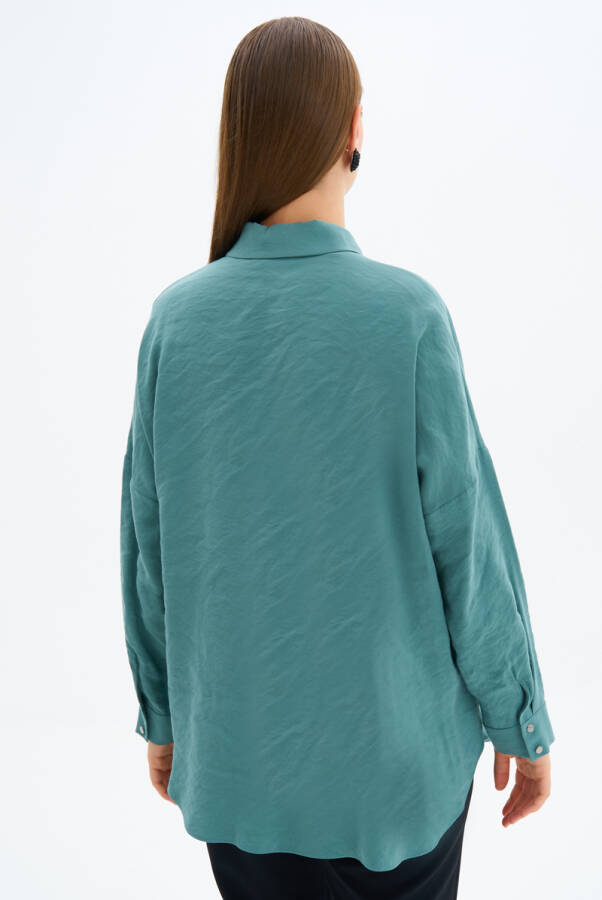 Petrol Cotton Bluz - 6