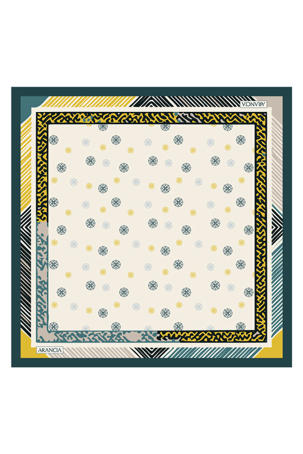 Petrol Yeşili 45 X 45 İpek Twill Fular - Arancia