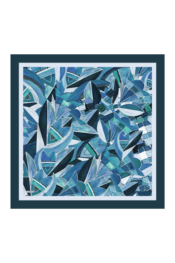 Petrol Yeşili 90X90 Pure Touch Eşarp - 1