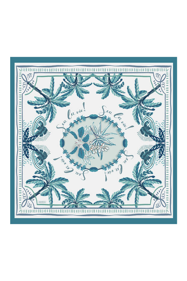 Petrol Yeşili 90X90 Pure Touch Eşarp - 1