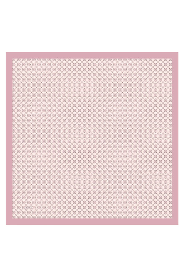 Pudra 90X90 İpek Twill Eşarp - 1
