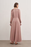 Pudra Büzgü Detaylı Elbise - 6