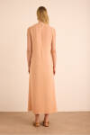 Pudra Vıscon Keten Kolsuz Elbise - 7