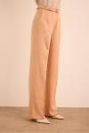 Pudra Kemer Detaylı Viscon Keten Pantolon - 4