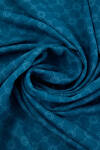 Petrol Mavisi 100X100 Elegance Monogram Eşarp - 3