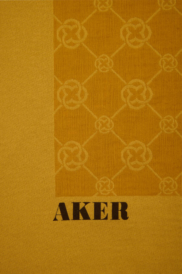 Sarı 100X100 1090500 ELEGANCE MONOGRAM EŞARP - 5